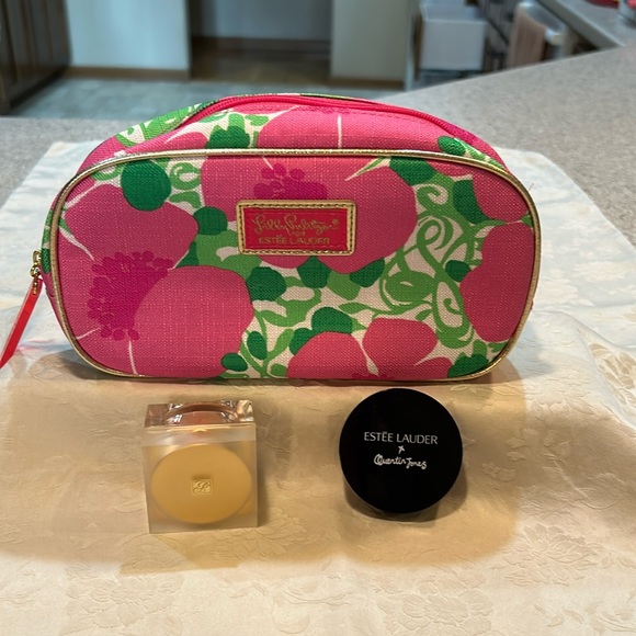 Estée Lauder bundle: Travel size loose powder, limited edition illuminater + bag - Picture 1 of 8